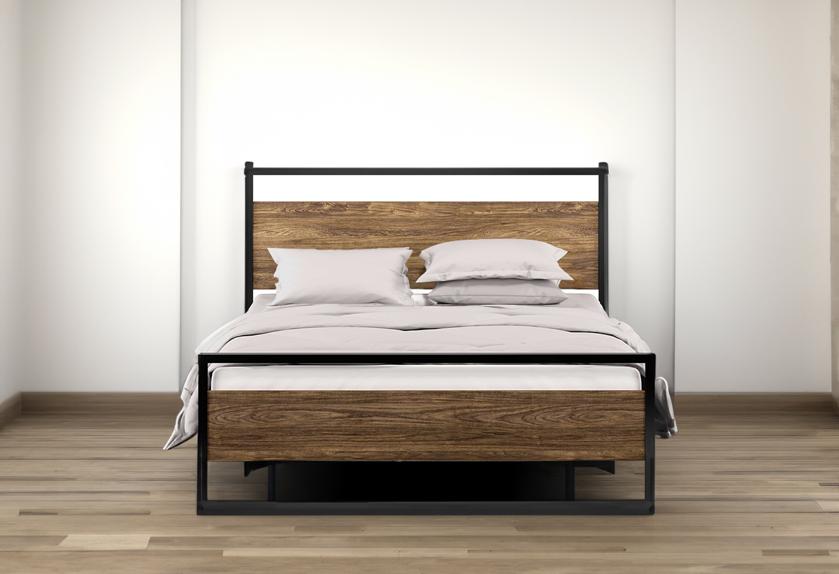 Το κρεβάτι τοποθετημένο σε ένα δωμάτιο.